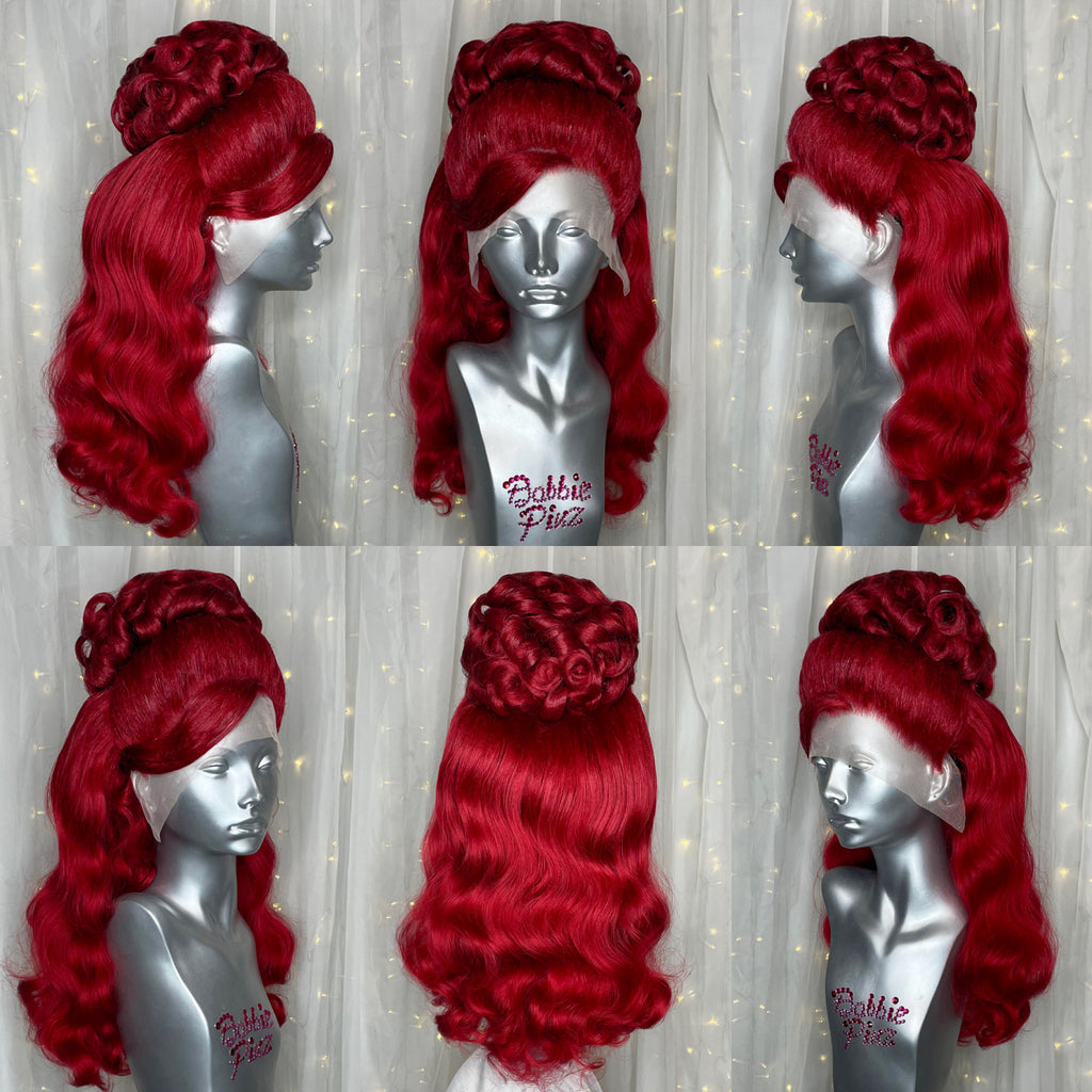 Styled "Bright Red” - Half Up
