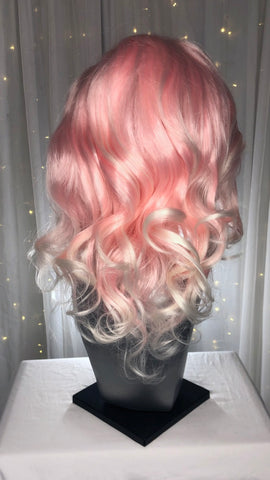 "Doris" - Baby Pink/Platinum White Ombre